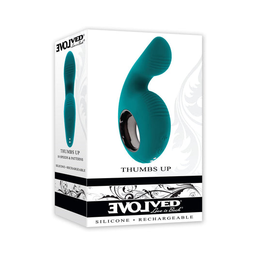 Evolved Thumbs Up Rechargeable Teal - Not Very Vanilla