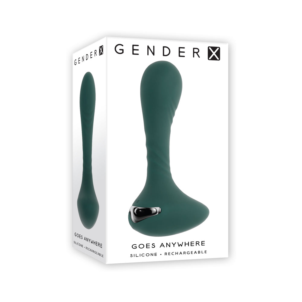 Gender X You Gotta Stick It Rechargeable Vibrating Anal Plug Silicone Teal - Not Very Vanilla