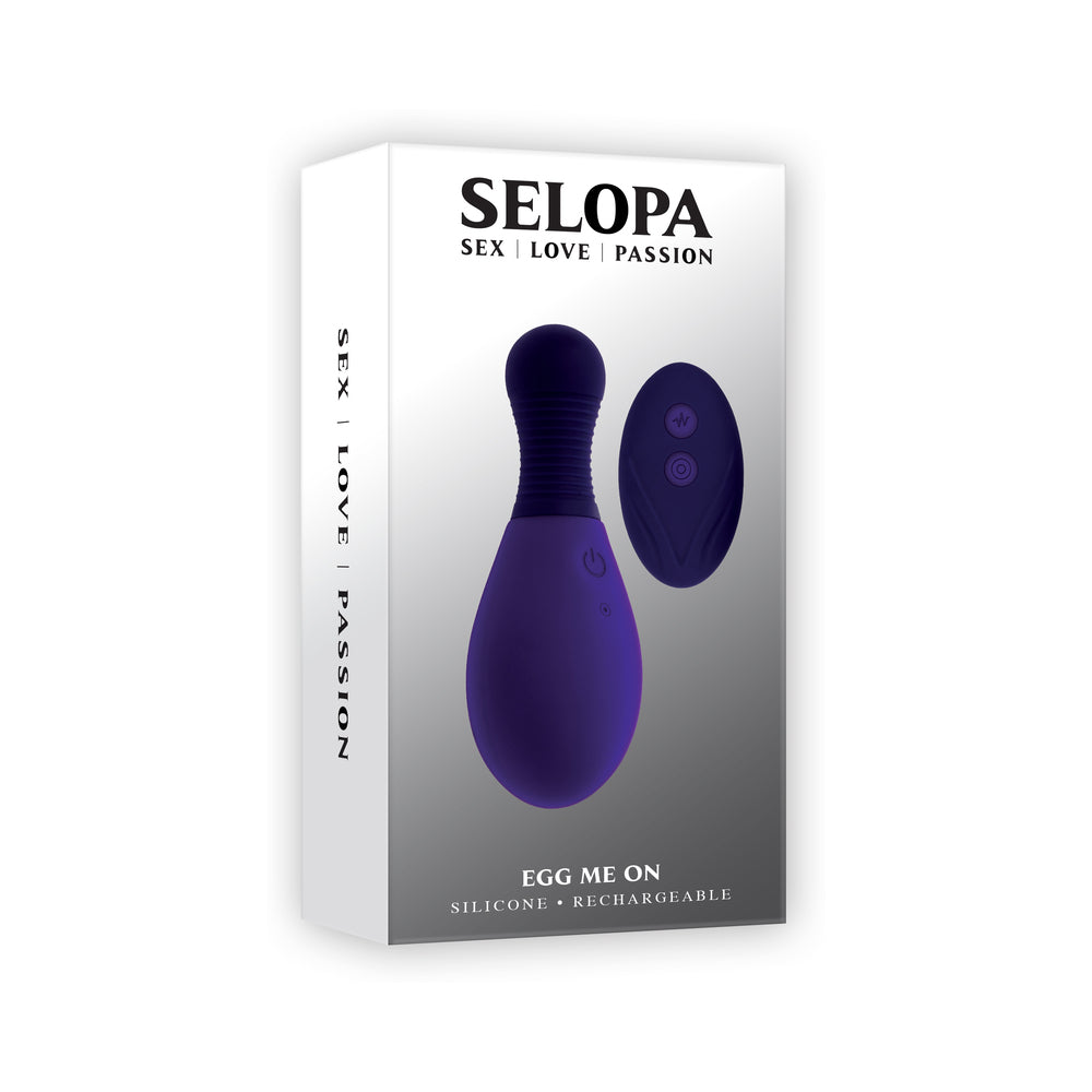 Selopa Egg On Me Rechargeable Vibrating Egg With Remote Silicone Purple - Not Very Vanilla