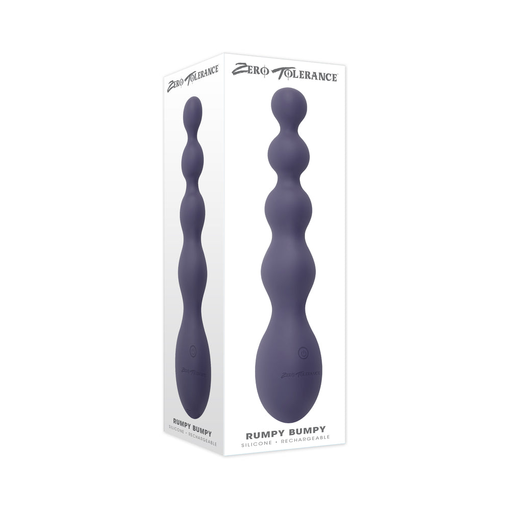 Zero Tolerance Rumpy Bumpy Rechargeable Vibrating Anal Vibrator Silicone Purple - Not Very Vanilla