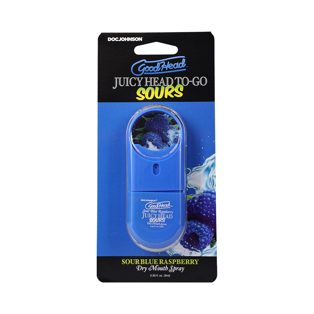 GoodHead Juicy Head Dry Mouth Spray To-Go Sour Blue Raspberry 0.3 oz. - Not Very Vanilla