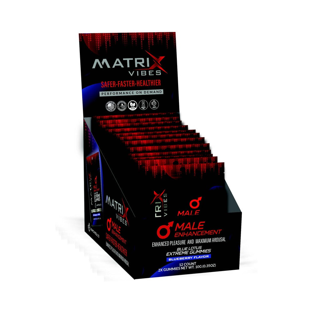 Matrix Male Enhancement Extreme Gummies Blueberry 2-Pack 24-Piece Display - Not Very Vanilla