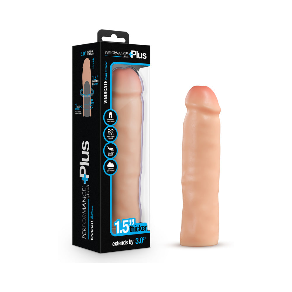 Performance Plus 2 in. Silicone Penis Xtender Beige - Not Very Vanilla