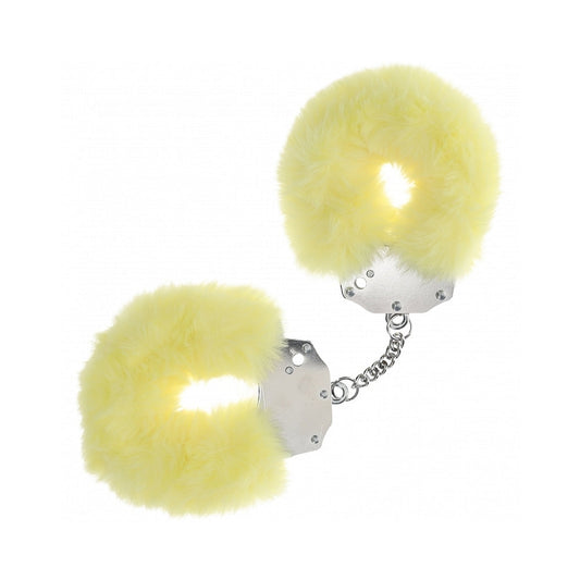 Ouch! Heavy-Duty Fluffy Handcuffs Yellow - Not Very Vanilla