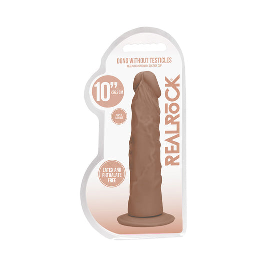 RealRock Realistic Dildo 10 in. Tan - Not Very Vanilla