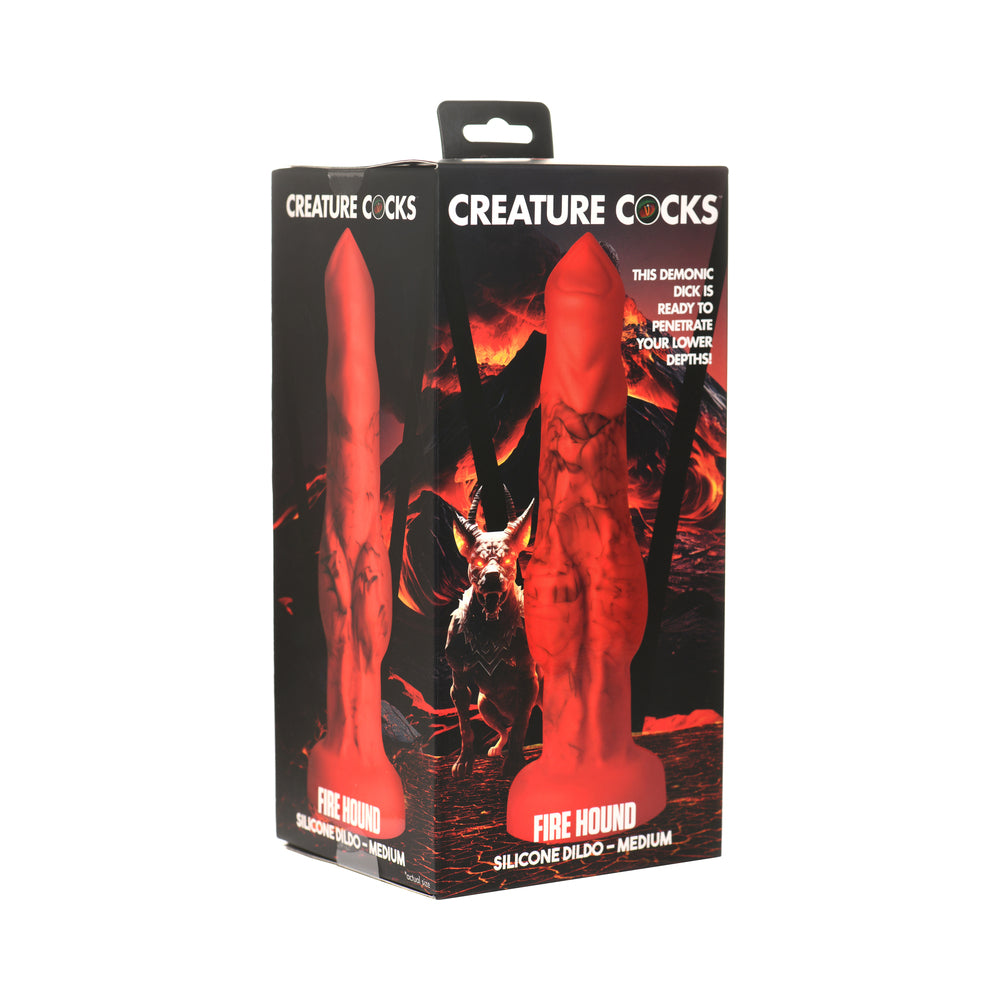 Creature Cocks Fire Hound Silicone Dildo M - Not Very Vanilla