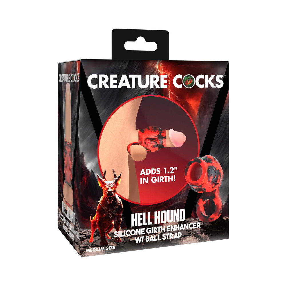 Creature Cocks Hell Hound Silicone Girth Enhancer with Ball Strap M - Not Very Vanilla