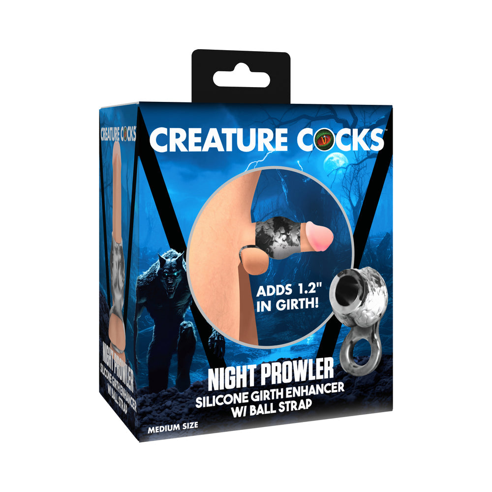 Creature Cocks Night Prowler Silicone Girth Enhancer with Ball Strap M - Not Very Vanilla