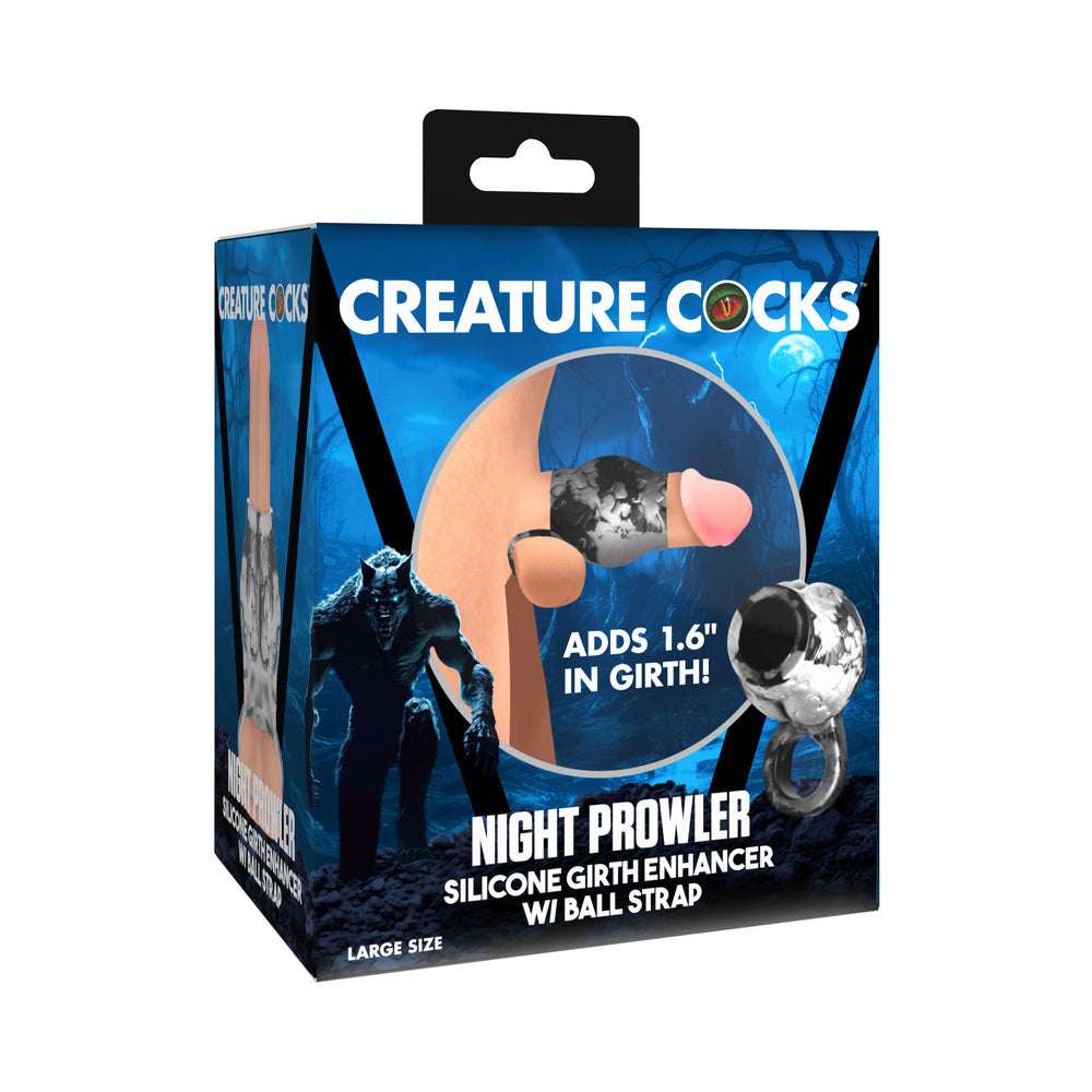 Creature Cocks Night Prowler Silicone Girth Enhancer with Ball Strap L - Not Very Vanilla