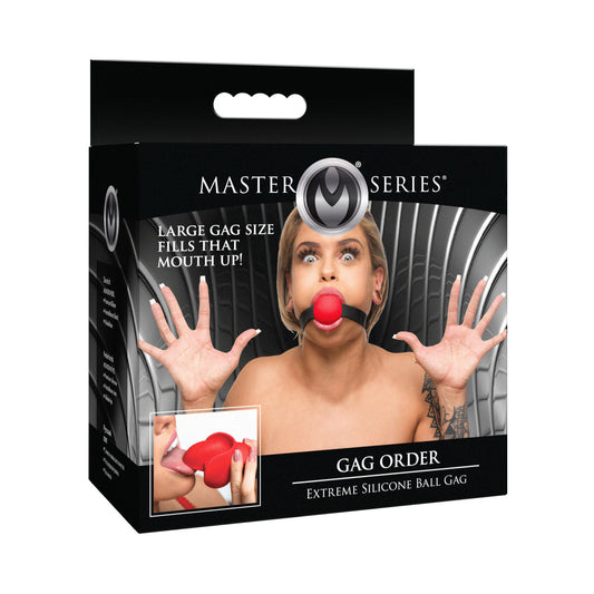 Master Series Extreme Silicone Gag with Locking Strap - Not Very Vanilla