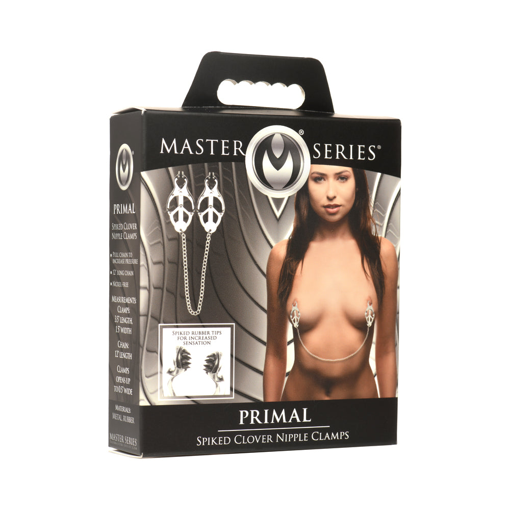 Master Series Primal Spiked Clover Nipple Clamps - Not Very Vanilla