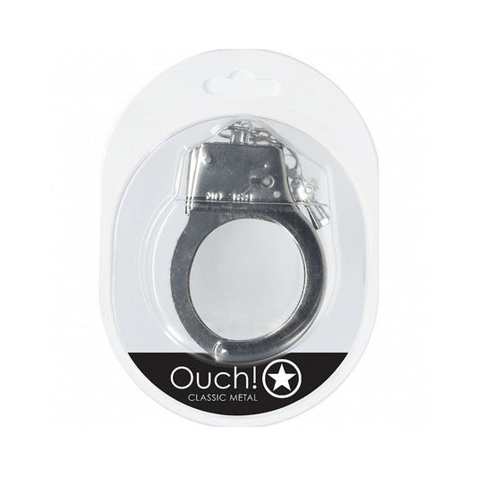 Ouch! Classic Metal Handcuffs Silver - Not Very Vanilla