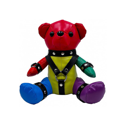 Shots Rainbow Bear Black Harness - Not Very Vanilla