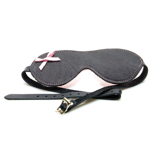 Sex Kitten Leather Buckle Blindfold - Not Very Vanilla