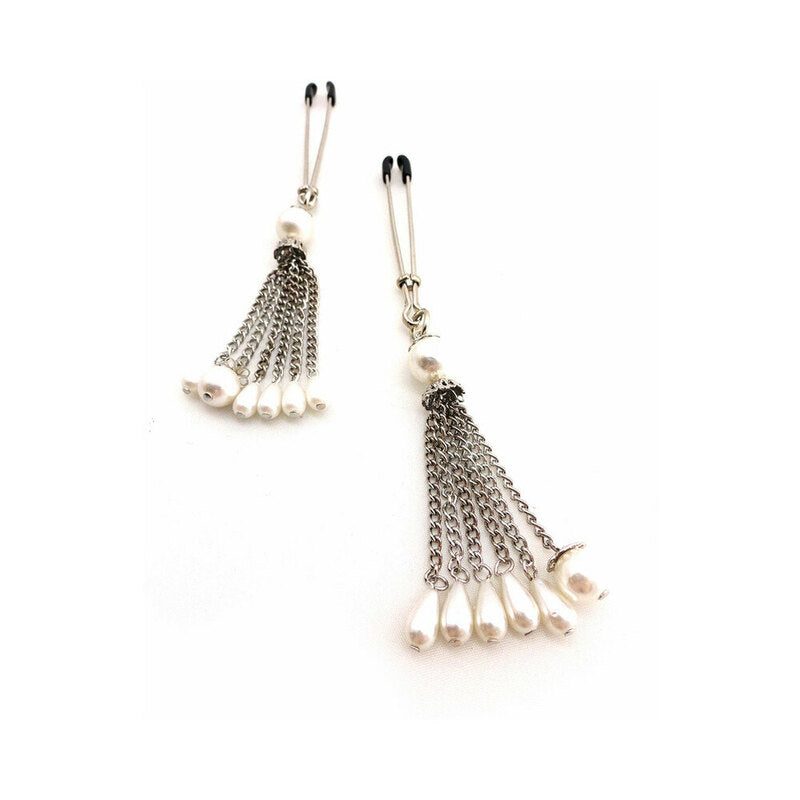 Bijoux de Nip Pearl Tassels Nipple Clamps - Not Very Vanilla