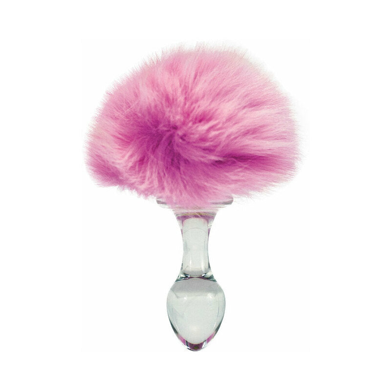 Crystal Delights Magnetic Bunny Tail Plug Pink - Not Very Vanilla