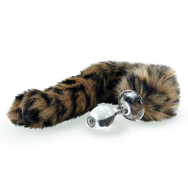 Crystal Delights Minx Faux Fur Tail Plug Leopard - Not Very Vanilla