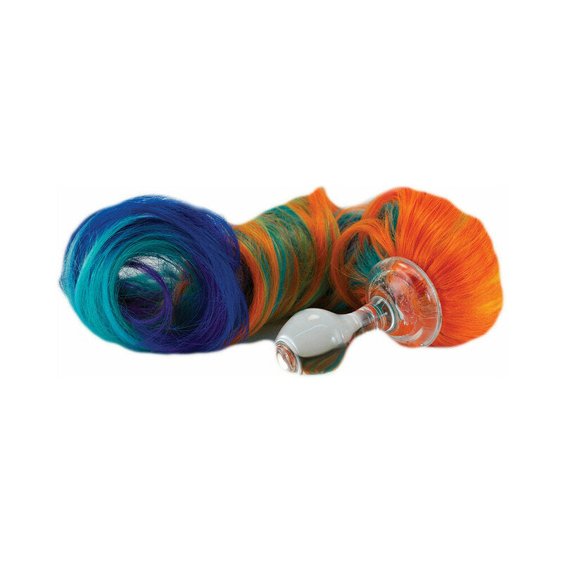 Crystal Delights Minx Pony Tail Plug Rainbow - Not Very Vanilla