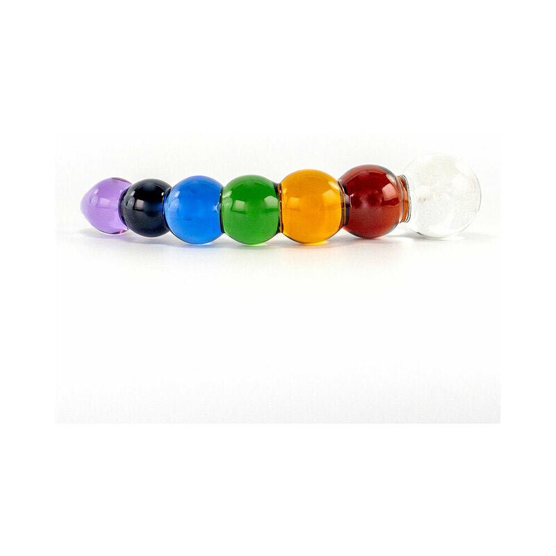 Crystal Delights Rainbow Bubble Dildo with Dichrioic Bulb - Not Very Vanilla