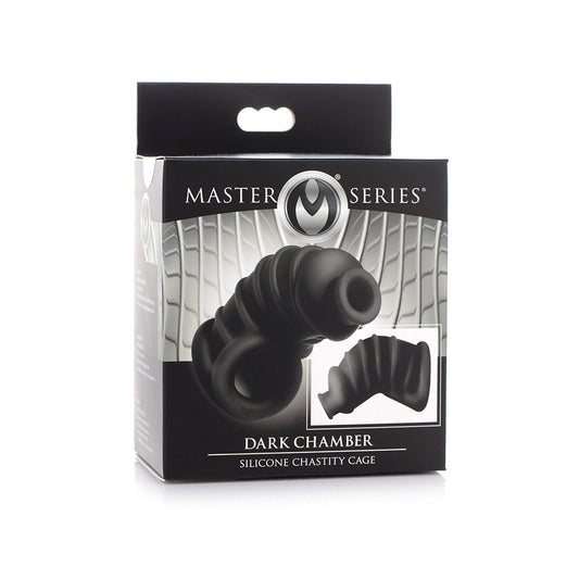 Master Series Dark Chamber Silicone Chastity Cage - Not Very Vanilla