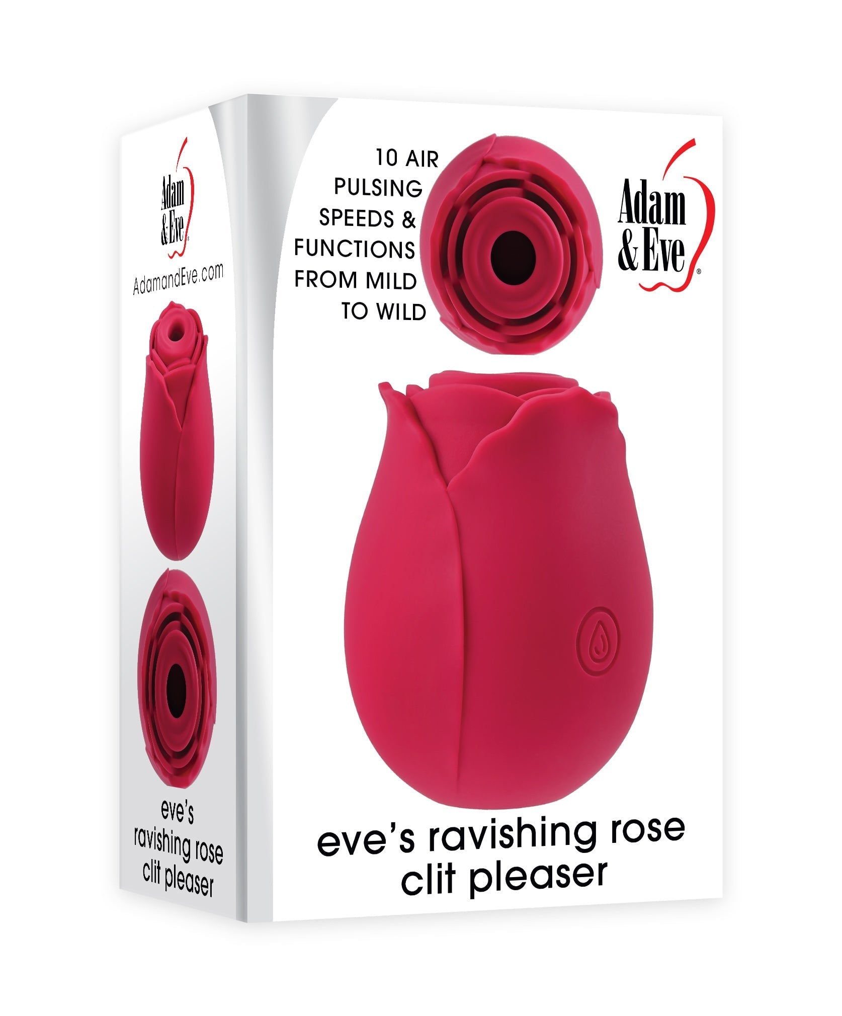 Adam & Eve Eve's Ravishing Rose Clit Pleaser - Red - Not Very Vanilla