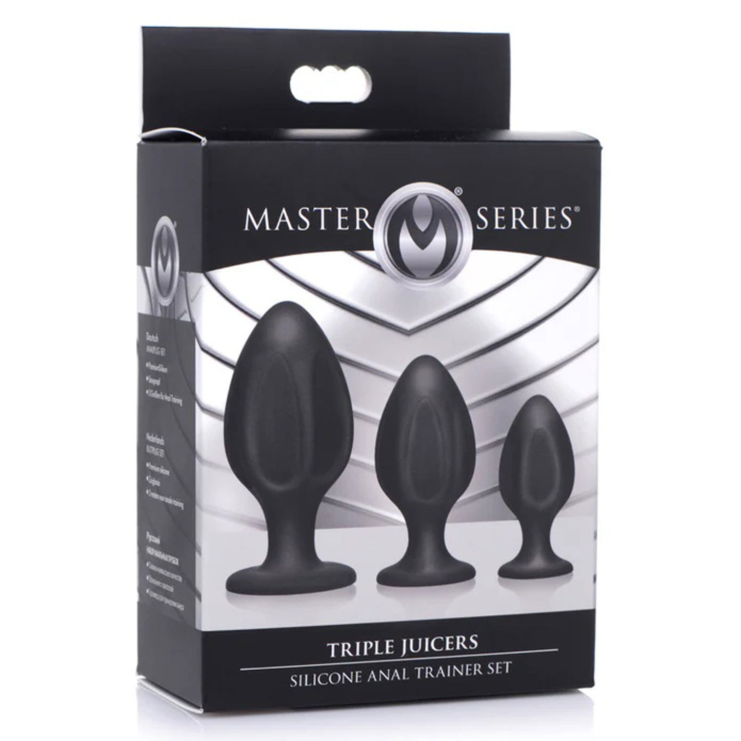 Triple Juicers Silicone Anal Trainer Set - Black - Not Very Vanilla