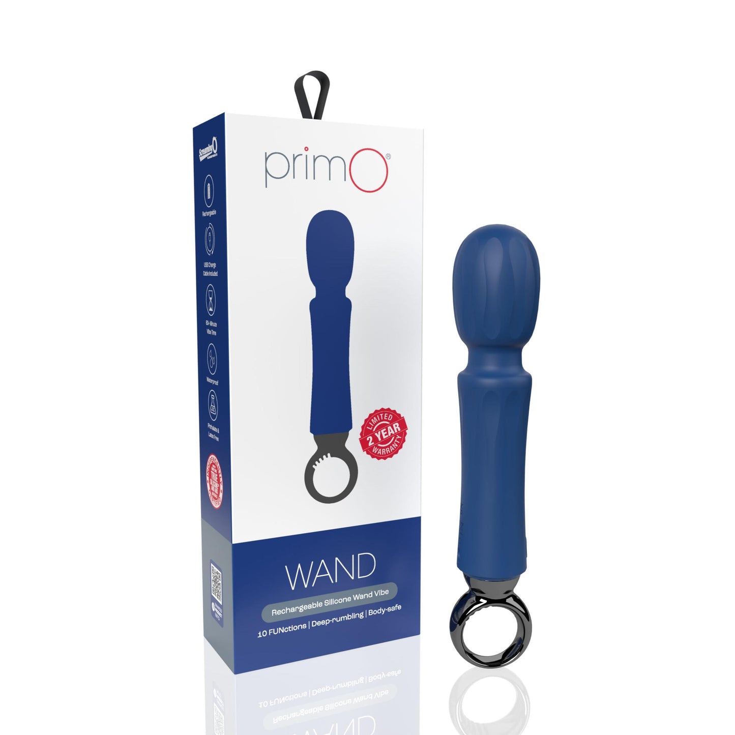 Primo Wand Rechargeable Vibe - Blueberry - Not Very Vanilla