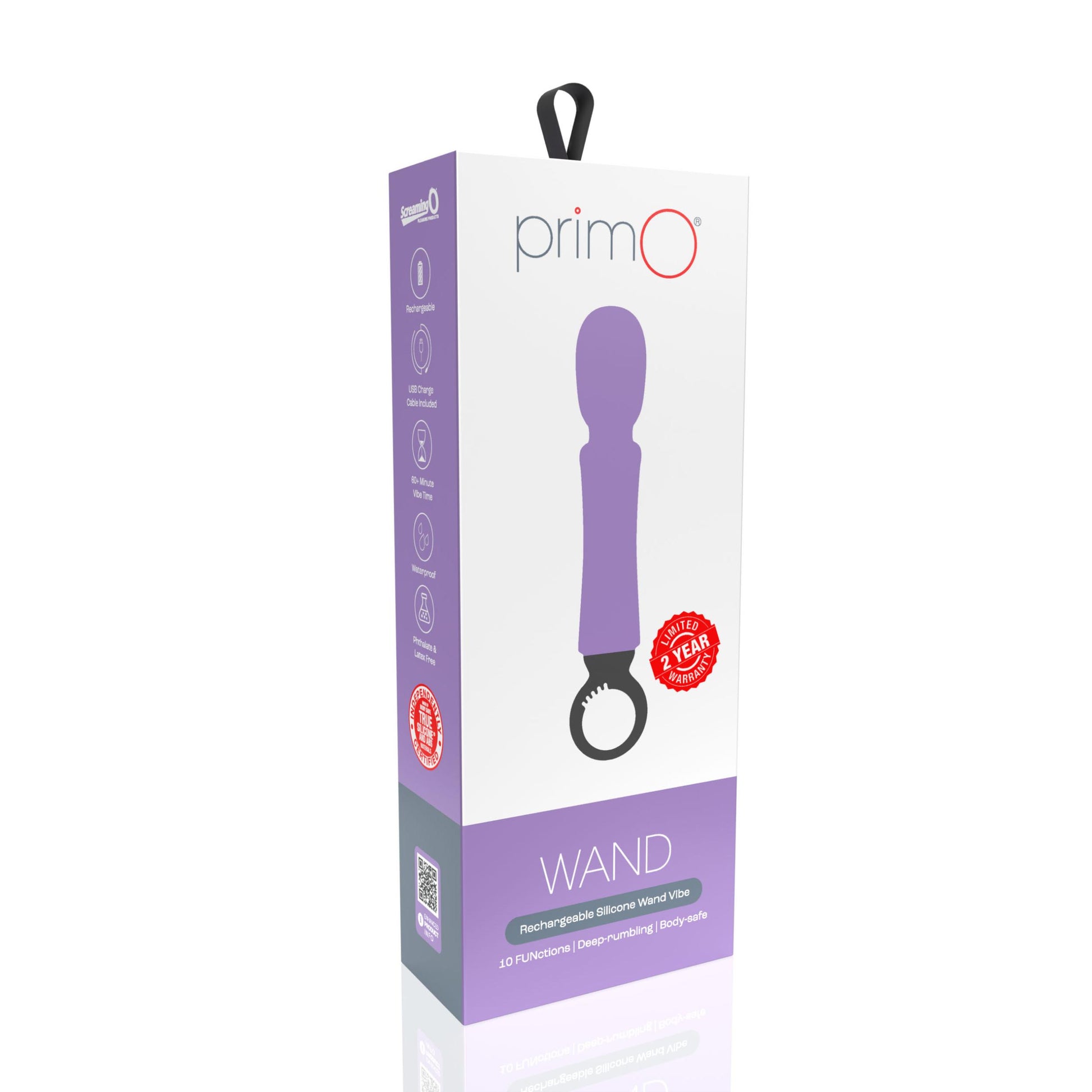 Primo Wand Rechargeable Vibe - Lilac - Not Very Vanilla