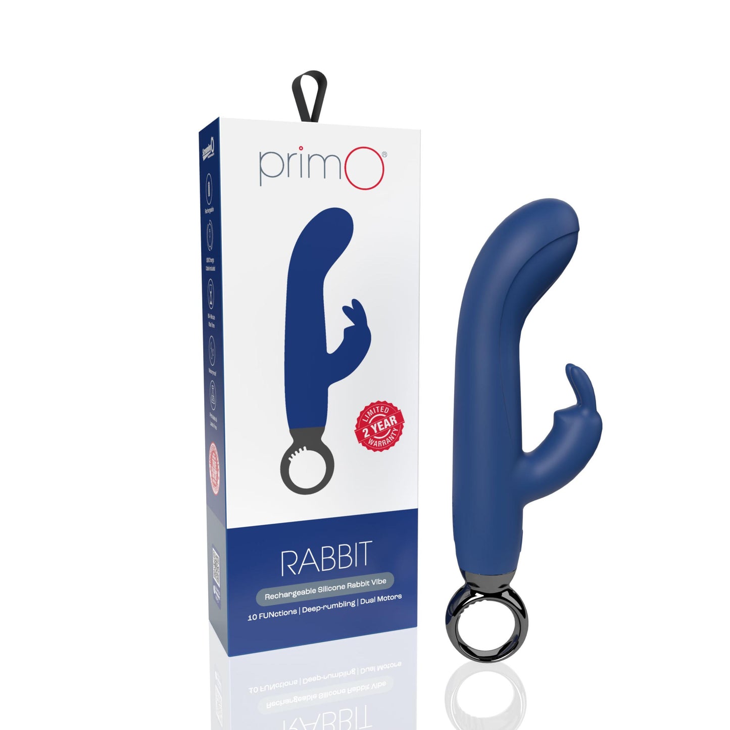 Primo Rabbit Rechargeable Vibrator - Blueberry - Not Very Vanilla