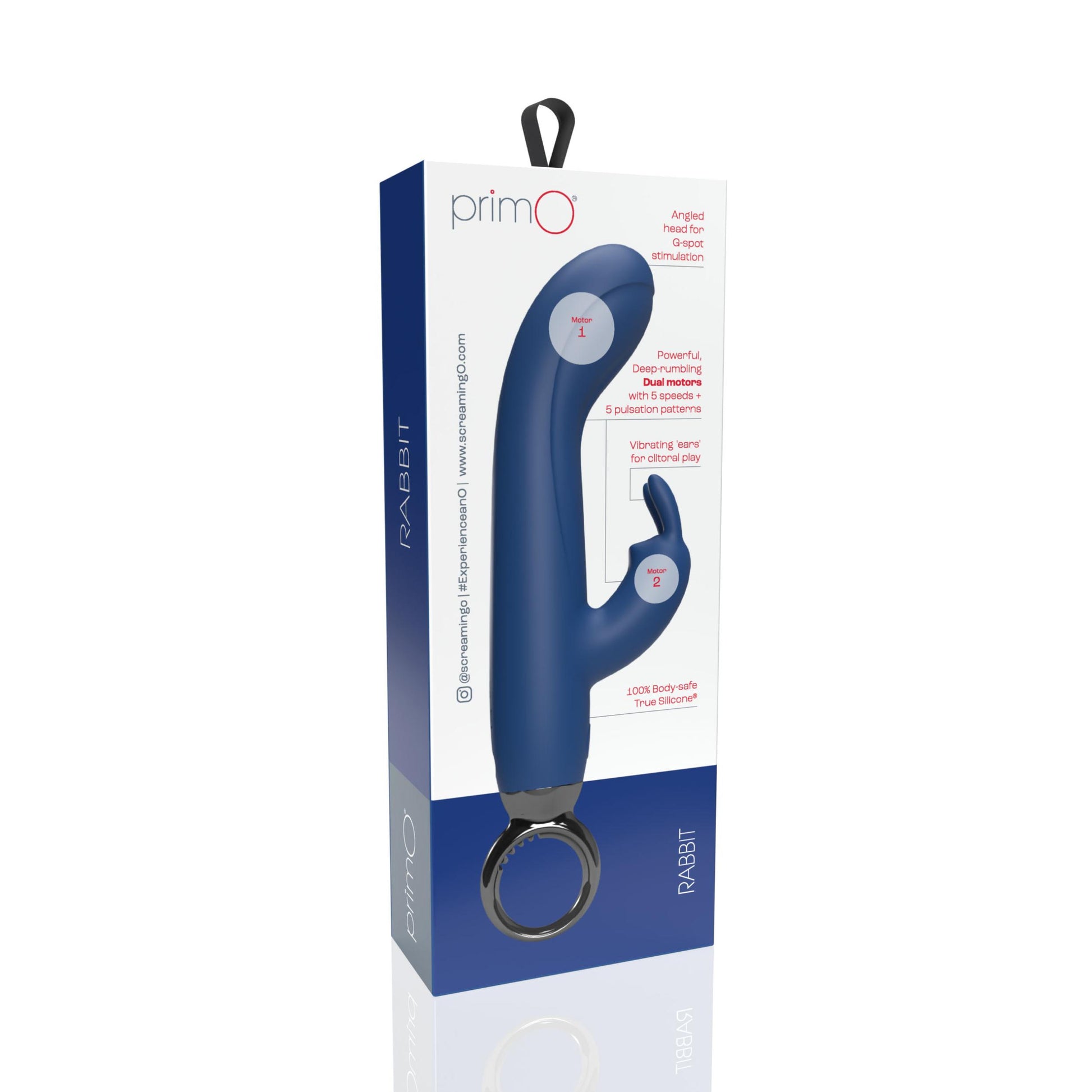 Primo Rabbit Rechargeable Vibrator - Blueberry - Not Very Vanilla