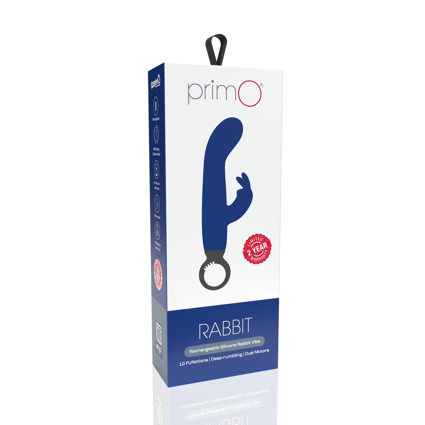 Primo Rabbit Rechargeable Vibrator - Blueberry - Not Very Vanilla