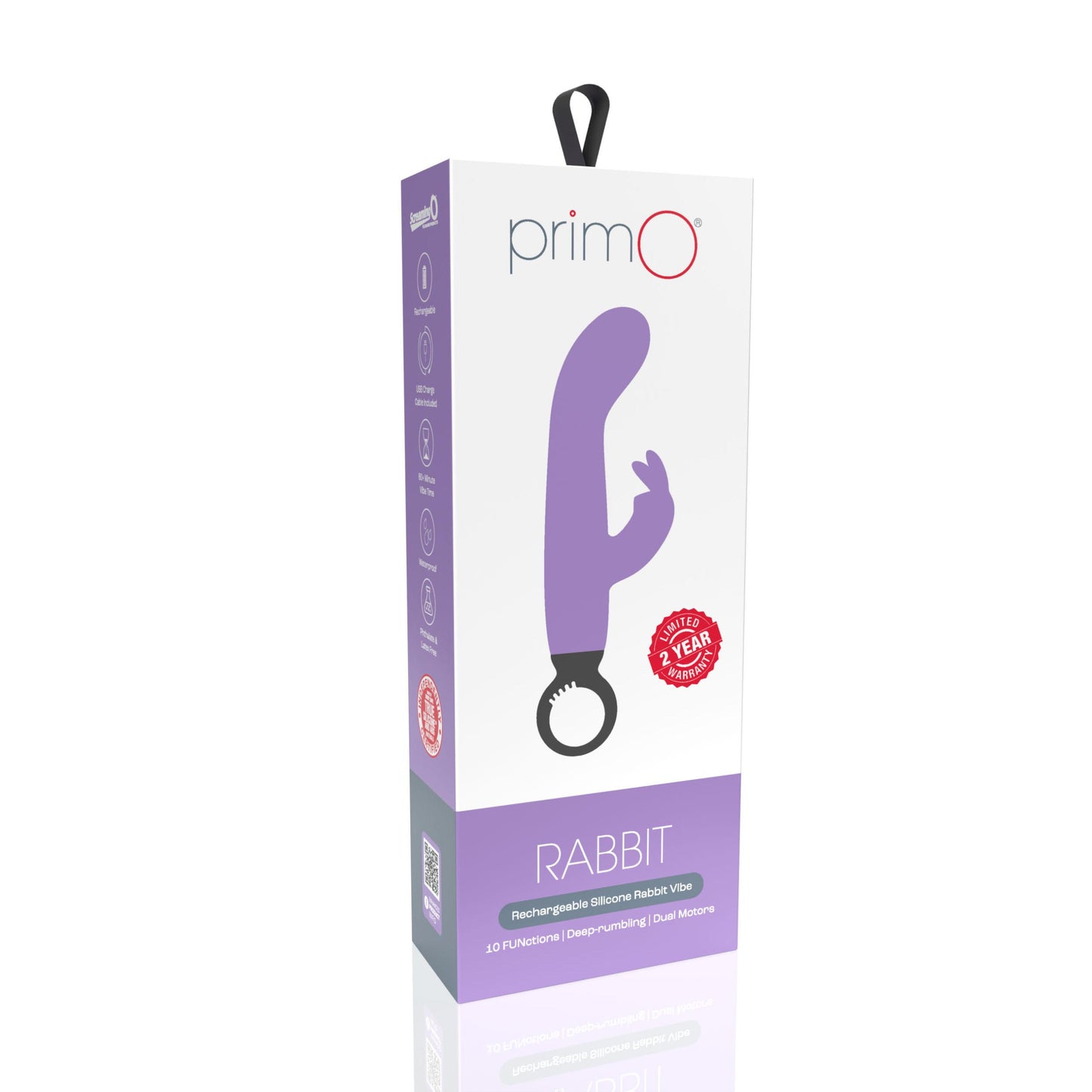 Primo Rabbit Rechargeable Vibrator - Lilac - Not Very Vanilla