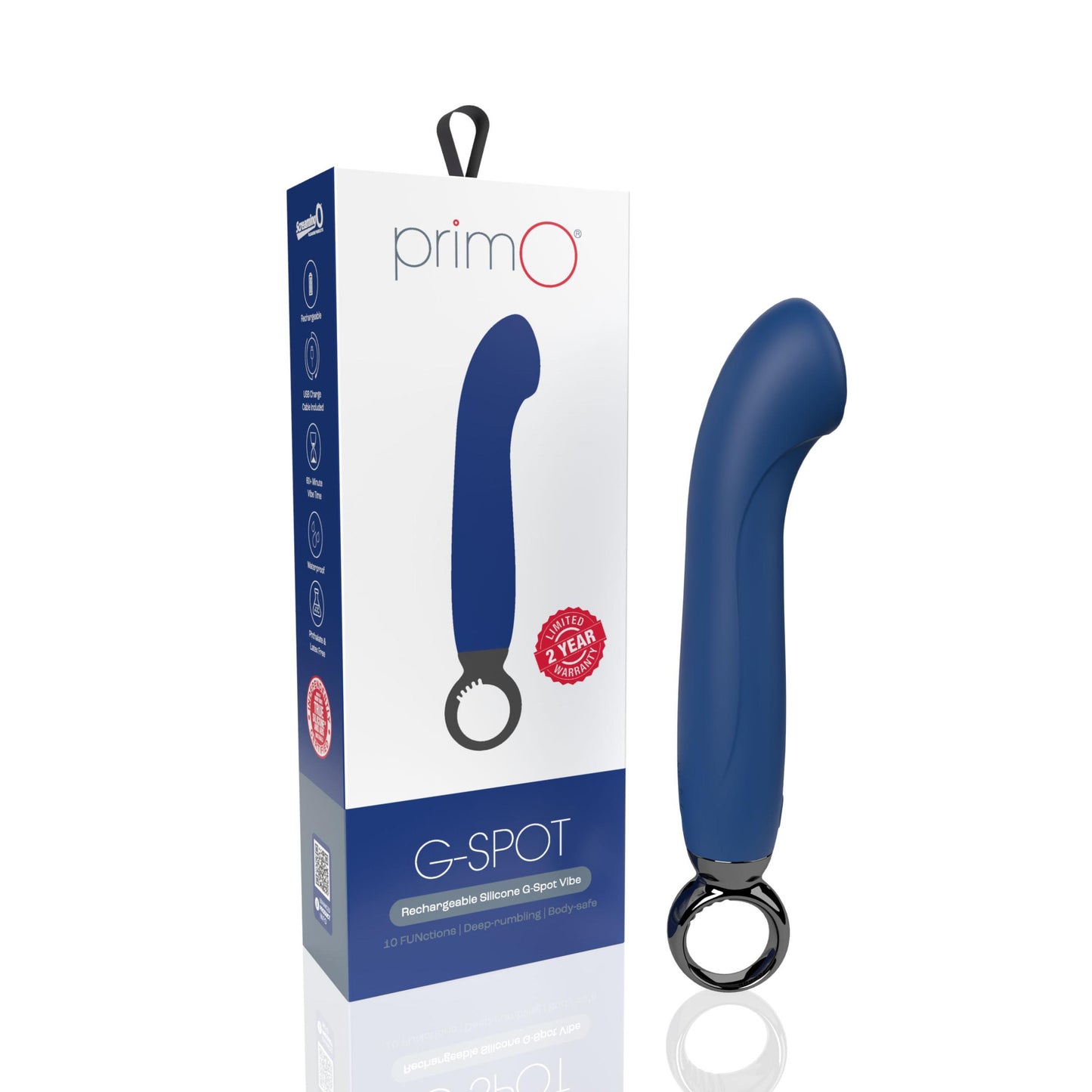 Primo G-Spot Rechargeable Vibrator - Blueberry - Not Very Vanilla