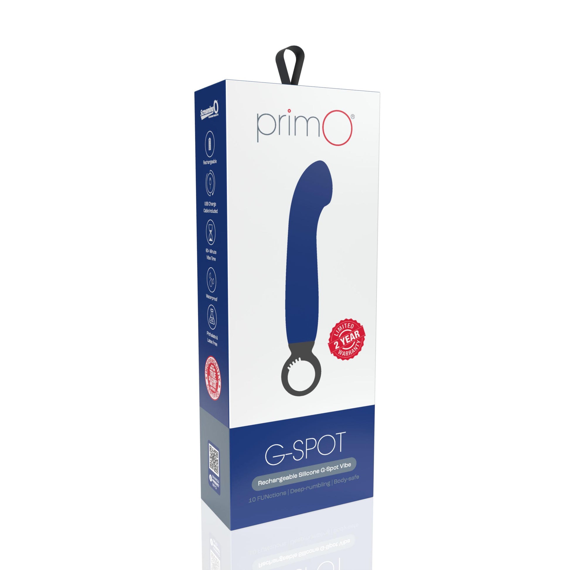 Primo G-Spot Rechargeable Vibrator - Blueberry - Not Very Vanilla