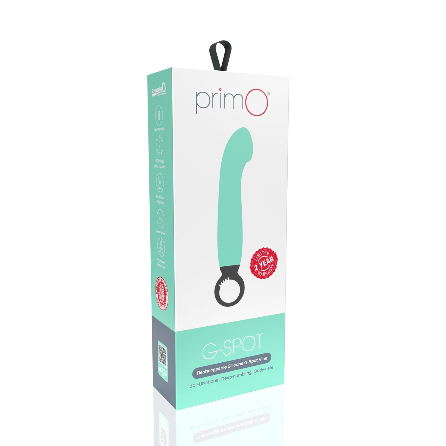 Primo G-Spot Rechargeable Vibrator - Kiwi - Not Very Vanilla