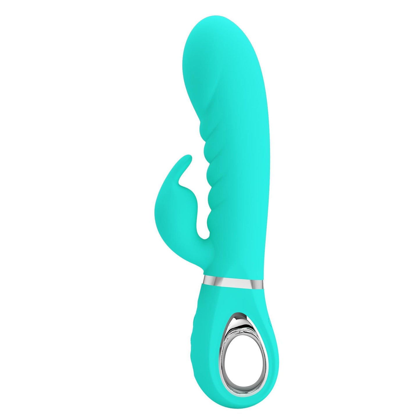 Prescott Super Soft Rabbit Silicone Vibrator -  Teal