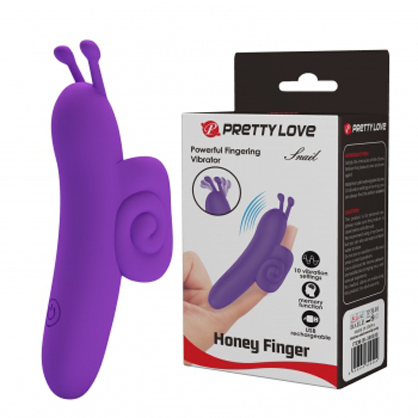 Snail Honey Finger Vibrator - Purple