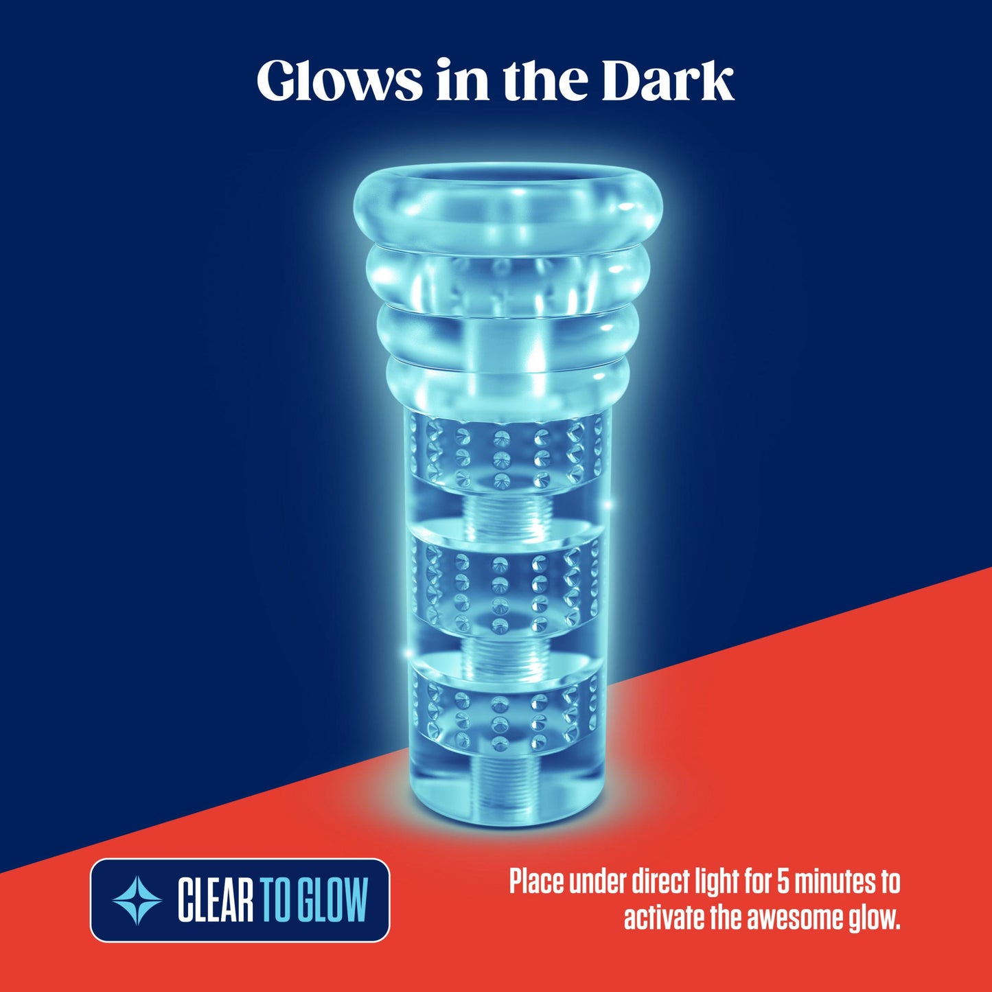 Rize - Luz - Glow in the Dark Self- Lubricating Stroker - Clear - Not Very Vanilla