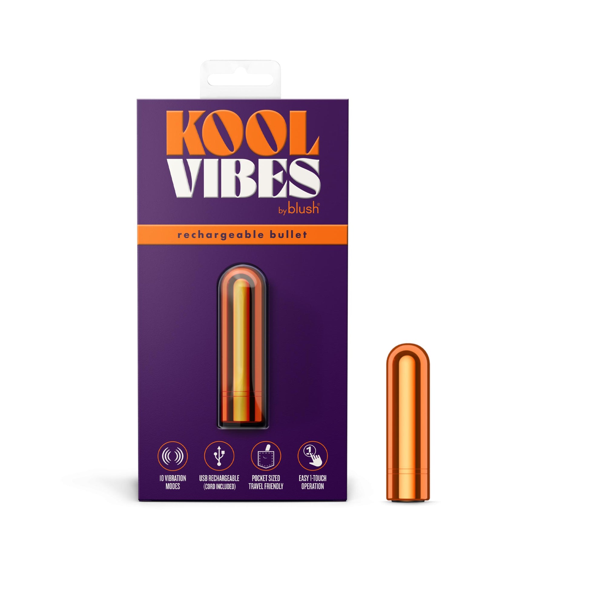 Kool Vibes - Rechargeable Mini Bullet - Tangerine - Not Very Vanilla