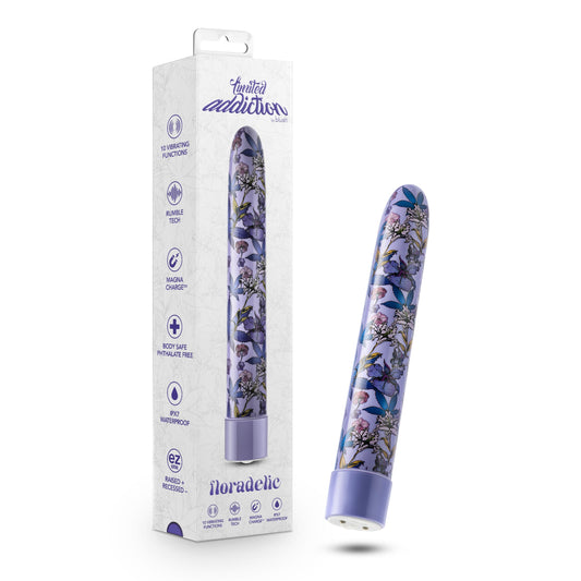 Limited Addiction - Floradelic - 7 Inch Rechargeable Vibe - Purple - Not Very Vanilla