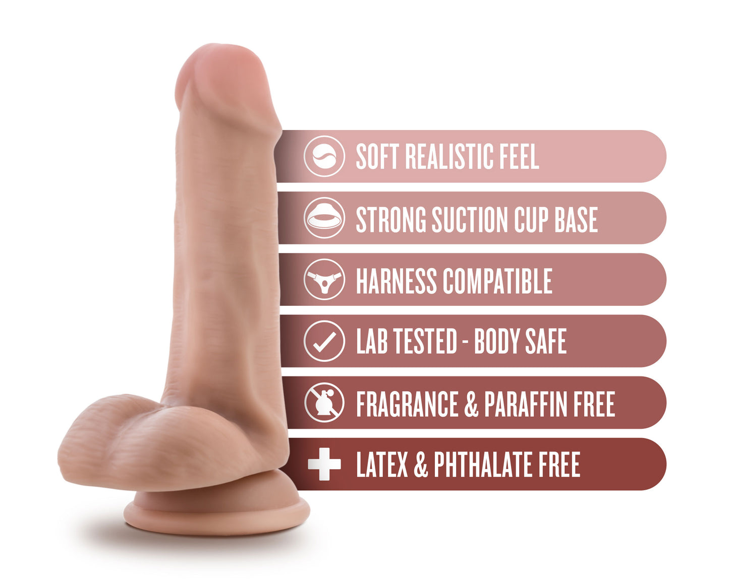 Dr. Skin - Dr. Jeffrey - 6.5 Inch Dildo With Balls - Beige - Not Very Vanilla