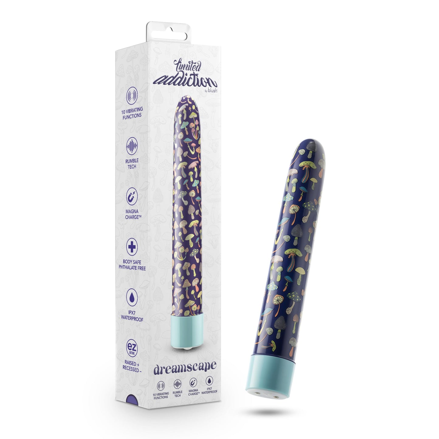 Limited Addiction - Dreamscape - 7 Inch Rechargeable Vibe - Blue - Not Very Vanilla