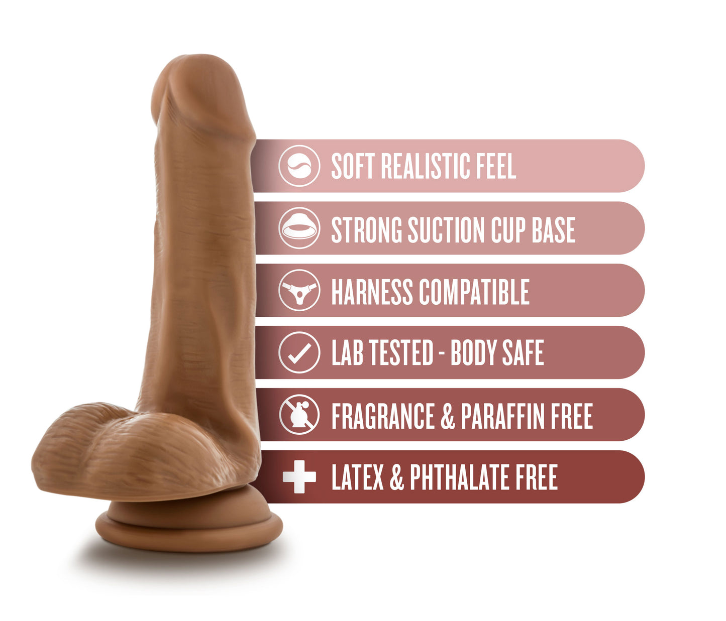 Dr. Skin - Dr. Jeffrey - 6.5 Inch Dildo With Balls - Tan - Not Very Vanilla