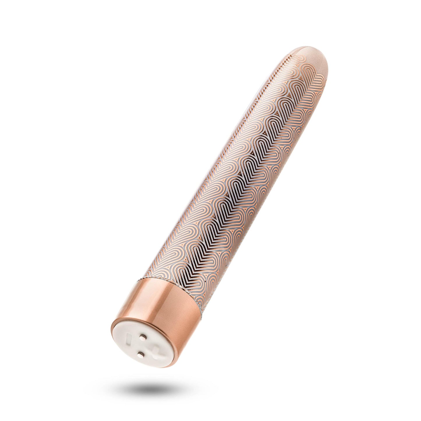 The Collection - Lattice - 7 Inch Rechargeable Vibe - Rose Gold - Not Very Vanilla