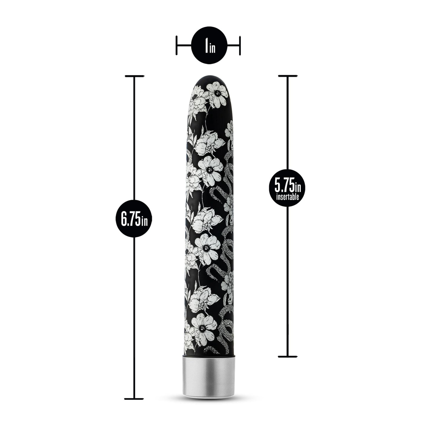 The Collection - Eden - 7 Inch Rechargeable Vibe - Black - Not Very Vanilla