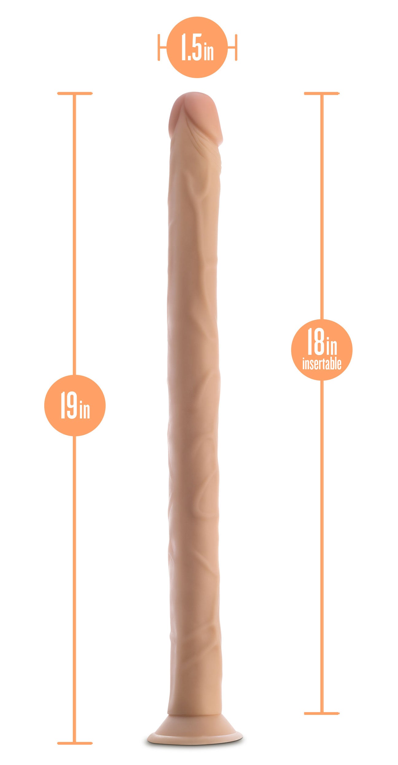 Dr. Skin - 19 Inch Dildo - Beige - Not Very Vanilla