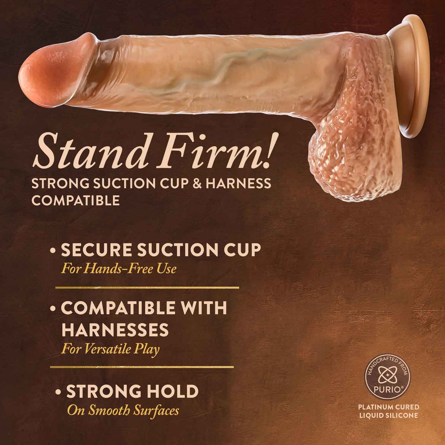 Renaissance - Raphael - 9.5 Inch Sliding Foreskin Dildo With Squeezable Balls - Tan - Not Very Vanilla