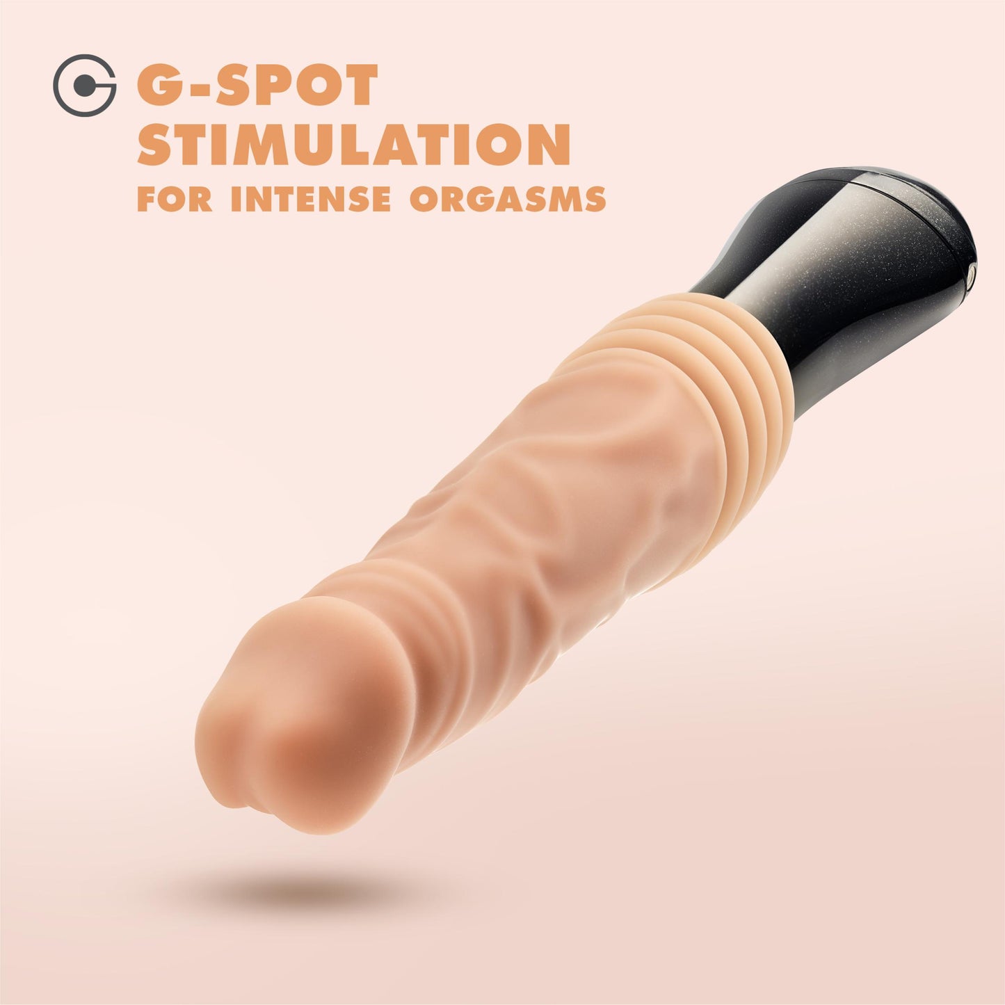 Dr. Skin Silicone - Dr. Knight - Thrusting Gyrating Vibrating Dildo - Beige - Not Very Vanilla