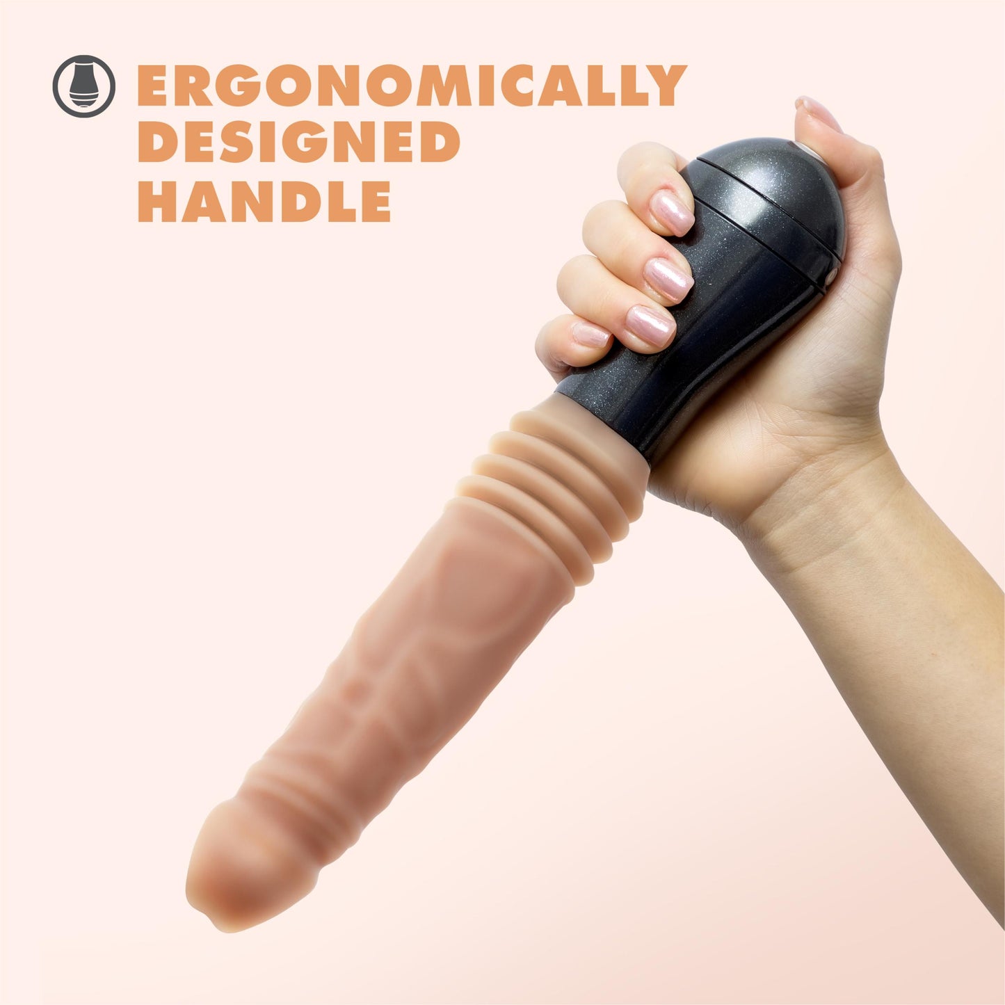 Dr. Skin Silicone - Dr. Knight - Thrusting Gyrating Vibrating Dildo - Beige - Not Very Vanilla