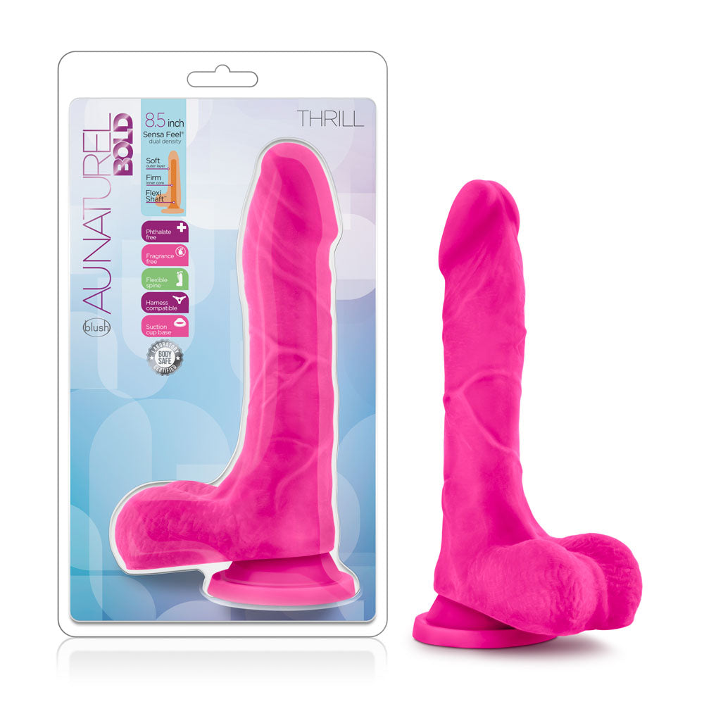 Au Natural - Bold - Thrill - 8.5 Inch Dildo - Pink - Not Very Vanilla